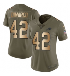 Women's Nike Buffalo Bills #42 Patrick DiMarco Limited Olive/Gold 2017 Salute to Service NFL Jersey