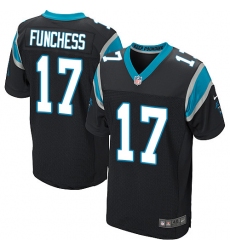 Men's Nike Carolina Panthers #17 Devin Funchess Elite Black Team Color NFL Jersey