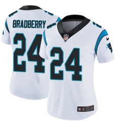Women's Nike Carolina Panthers #24 James Bradberry White Vapor Untouchable Limited Player NFL Jersey