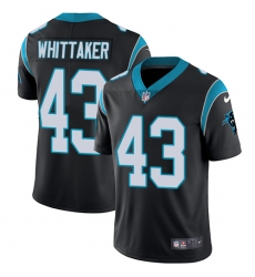 Men's Nike Carolina Panthers #43 Fozzy Whittaker Black Team Color Vapor Untouchable Limited Player NFL Jersey