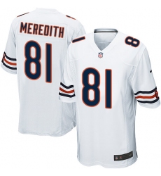 Men's Nike Chicago Bears #81 Cameron Meredith Game White NFL Jersey