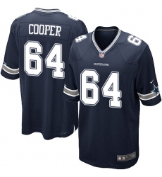Men's Nike Dallas Cowboys #64 Jonathan Cooper Game Navy Blue Team Color NFL Jersey