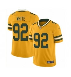 Youth Green Bay Packers #92 Reggie White Limited Gold Inverted Legend Football Jersey