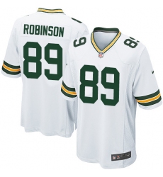 Men's Nike Green Bay Packers #89 Dave Robinson Game White NFL Jersey