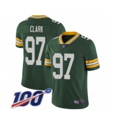 Men's Green Bay Packers #97 Kenny Clark Green Team Color Vapor Untouchable Limited Player 100th Season Football Jersey