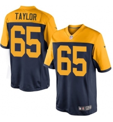 Youth Nike Green Bay Packers #65 Lane Taylor Elite Navy Blue Alternate NFL Jersey