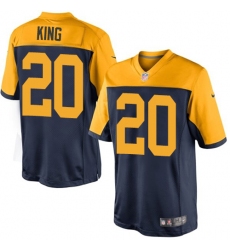 Men's Nike Green Bay Packers #20 Kevin King Limited Navy Blue Alternate NFL Jersey