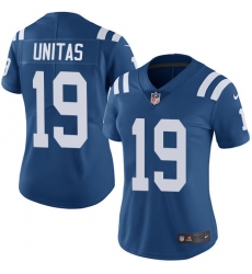 Women's Nike Indianapolis Colts #19 Johnny Unitas Elite Royal Blue Team Color NFL Jersey