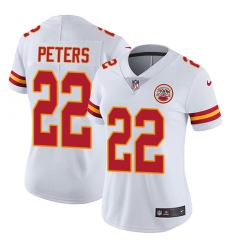 Women's Nike Kansas City Chiefs #22 Marcus Peters White Vapor Untouchable Limited Player NFL Jersey