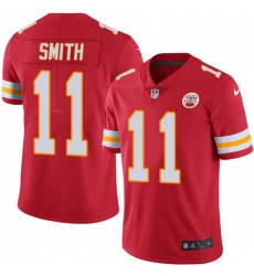 Men's Nike Kansas City Chiefs #11 Alex Smith Red Team Color Vapor Untouchable Limited Player NFL Jersey