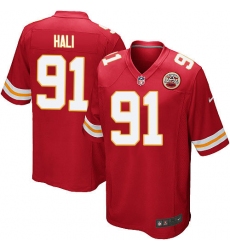 Men's Nike Kansas City Chiefs #91 Tamba Hali Game Red Team Color NFL Jersey