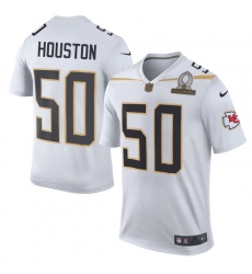 Men's Nike Kansas City Chiefs #50 Justin Houston Elite White Team Rice 2016 Pro Bowl NFL Jersey