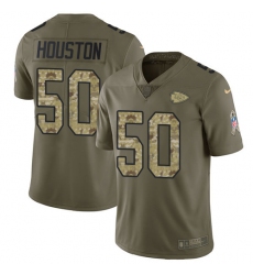 Youth Nike Kansas City Chiefs #50 Justin Houston Limited Olive/Camo 2017 Salute to Service NFL Jersey