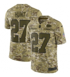 Men's Nike Kansas City Chiefs #27 Kareem Hunt Limited Camo 2018 Salute to Service NFL Jersey