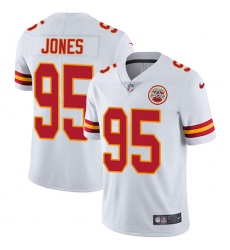 Youth Nike Kansas City Chiefs #95 Chris Jones White Vapor Untouchable Limited Player NFL Jersey