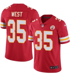 Men's Nike Kansas City Chiefs #35 Charcandrick West Red Team Color Vapor Untouchable Limited Player NFL Jersey