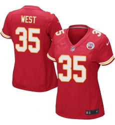 Women's Nike Kansas City Chiefs #35 Charcandrick West Game Red Team Color NFL Jersey