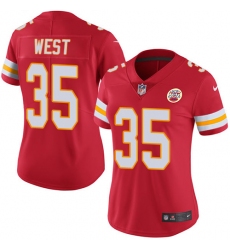Women's Nike Kansas City Chiefs #35 Charcandrick West Red Team Color Vapor Untouchable Limited Player NFL Jersey